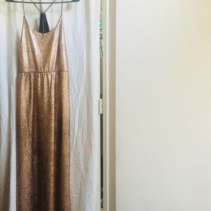 Women’s maxi gold dress